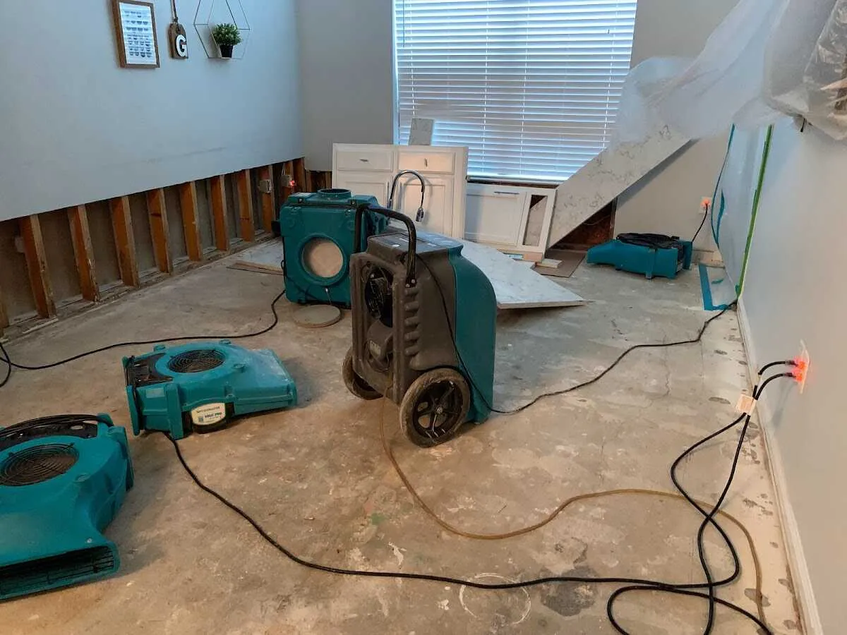 Dehumidifier in flood-cut room for Water Extraction & Removal in Lakeport